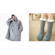 Hoodie Sweatshirt With Big Pocket Tops Sweater Comfortable Loose Double-Sided Fleece Thicker Wearable Blanket