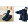 Hoodie Sweatshirt With Big Pocket Tops Sweater Comfortable Loose Double-Sided Fleece Thicker Wearable Blanket