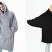 Hoodie Sweatshirt With Big Pocket Tops Sweater Comfortable Loose Double-Sided Fleece Thicker Wearable Blanket