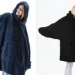 Hoodie Sweatshirt With Big Pocket Tops Sweater Comfortable Loose Double-Sided Fleece Thicker Wearable Blanket