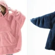Hoodie Sweatshirt With Big Pocket Tops Sweater Comfortable Loose Double-Sided Fleece Thicker Wearable Blanket