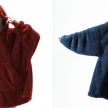 Hoodie Sweatshirt With Big Pocket Tops Sweater Comfortable Loose Double-Sided Fleece Thicker Wearable Blanket