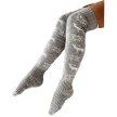 Winter Christmas Warm Knitted Women Stocking Beautiful Elk Snowflake Jacquard Over-the-knee Casual Long Socks For Ladies Gifts F