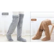 Over Knee High Fuzzy Long Socks Winter Warm Cold Leg Knee Joint Cold-proof Stockings Home Floor Sleeping Socks