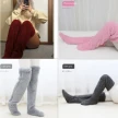 Over Knee High Fuzzy Long Socks Winter Warm Cold Leg Knee Joint Cold-proof Stockings Home Floor Sleeping Socks
