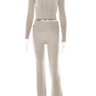 Hoodie Suit Sports Leisure Sexy Zip Long Sleeve Sweater And High Waist Long Pants Set Women's Clothing