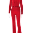 Hoodie Suit Sports Leisure Sexy Zip Long Sleeve Sweater And High Waist Long Pants Set Women's Clothing