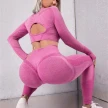 2pcs Sports Suits Long Sleeve Hollow Design Tops And Butt Lifting High Waist Seamless Fitness Leggings Sports Gym Sportswear Out