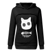 Women Hoodie Sweatshirt With Cat Pet Pocket Design Long Sleeve Sweater Cat Outfit