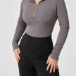 Fashion Long Sleeve Zipper Jumpsuit Seamless Slimming Shapewear For Women Romper