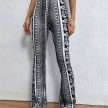 High Elastic Tight Pants Slim Sexy Print Trousers Womens Clothing