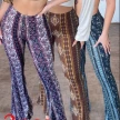High Elastic Tight Pants Slim Sexy Print Trousers Womens Clothing