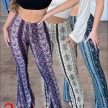High Elastic Tight Pants Slim Sexy Print Trousers Womens Clothing