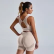 2pcs Yoga Set Women's Vest And Shorts Tracksuit Seamless Workout Sportswear Gym Clothing High Waist Leggings Fitness Sports Suit