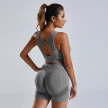 2pcs Yoga Set Women's Vest And Shorts Tracksuit Seamless Workout Sportswear Gym Clothing High Waist Leggings Fitness Sports Suit