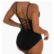 Summer Bikini Backless String Large Size Sexy Solid Color Triangle One-piece Swimsuit Womens Clothing