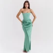 Slim Tube Top Long Dress Sexy Fashion Bandeau Backless Party Evening Dresses For Women Clothing