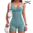 Spaghetti Strap Shorts Jumpsuit Sports Yoga Workout Tight Romper Women Fashion Fitness Sportwear