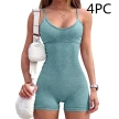 Spaghetti Strap Shorts Jumpsuit Sports Yoga Workout Tight Romper Women Fashion Fitness Sportwear