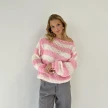 Loose Striped Pullover Sweater Fashion Versatile Long-sleeved Knitted Tops For Women Clothing