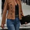 Solid Short Jacket Double Breasted Decorative Design Fashion Retro Suede Long Sleeve Outwear Tops Coat For Womens Clothing