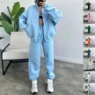 Sports Suits With Pockets Stand-up Collar Zipper Cardigan And Drawstring Trousers Fashion Jogger Set Outfits Tracksuits Women's 