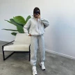 Sports Suits With Pockets Stand-up Collar Zipper Cardigan And Drawstring Trousers Fashion Jogger Set Outfits Tracksuits Women's 