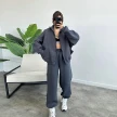 Sports Suits With Pockets Stand-up Collar Zipper Cardigan And Drawstring Trousers Fashion Jogger Set Outfits Tracksuits Women's 
