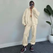 Sports Suits With Pockets Stand-up Collar Zipper Cardigan And Drawstring Trousers Fashion Jogger Set Outfits Tracksuits Women's 