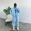 Sports Suits With Pockets Stand-up Collar Zipper Cardigan And Drawstring Trousers Fashion Jogger Set Outfits Tracksuits Women's 