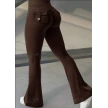 Yoga Fitness Flared Pants With Pockets Ins Fashion Slim High Waist Sports Trousers  Scrunch Butt Booty Workout Lifting Leggings