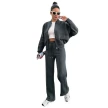 Women's Sports Suits Zipper Jacket And Wide Leg Pants Two-piece Set