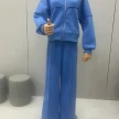 Women's Sports Suits Zipper Jacket And Wide Leg Pants Two-piece Set