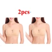Plus Size Women Bra Ladies Cotton Quake-Proof Underwear Sleep Tops No Buckles Non Wire Lingerie With Removable Padded