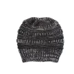 Mixed Color Knitted Wool Hat Ladies Non-labeled Ponytail Hat