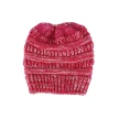 Mixed Color Knitted Wool Hat Ladies Non-labeled Ponytail Hat