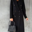 Double Breasted Lapel Coat Winter Fashion Solid Slim Long Jacket Long Sleeve Tops Womens Clothing