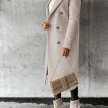 Double Breasted Lapel Coat Winter Fashion Solid Slim Long Jacket Long Sleeve Tops Womens Clothing