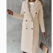 Double Breasted Lapel Coat Winter Fashion Solid Slim Long Jacket Long Sleeve Tops Womens Clothing