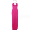 Floral Print Halter Spaghetti Straps Dress Sexy Slim Butterfly Back Dressess Spring Summer Womens Clothing
