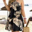 Printed Dress Summer Off-Shoulder Hanging Neck Sleeveless Sexy Dresses Women