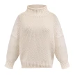Solid Turtleneck Pullover Sweater Winter Fashion Casual Knitted Long-Sleeved Top Women's Clothing