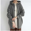 Women's Fuzzy Hoodies Long Sport Pullover Hoodie Full-Zip Hoodie Sweatshirt