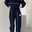 Womens 2 Piece Outfits Lounge Hoodless Pullover Sweatshirt Sweatsuit Sets Sweatshirt Baggy Fashion Sweatpants With Pockets