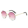 Polygonal Sunglasses Women Rimless Trimmed Sunglasses