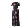 Boho style long dress women Off shoulder beach summer dresses