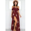 Boho style long dress women Off shoulder beach summer dresses