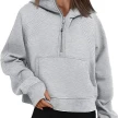 Zipper Hoodies Sweatshirts With Pocket Loose Sport Tops Long Sleeve Pullover Sweaters Winter Fall Outfits Women Clothing