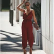Women's Jumpsuit Flowers Print Spaghetti Strap Romper