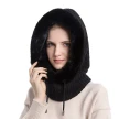 Winter Thick Plush Hat With Scarf Windproof Warm Knit Hats Hooded For Women